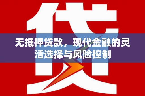 平陆无抵押贷款，现代金融的灵活选择与风险控制
