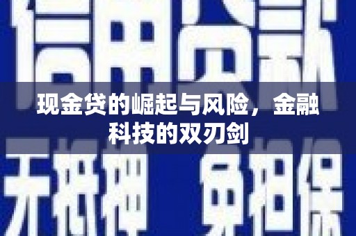 平陆现金贷的崛起与风险，金融科技的双刃剑