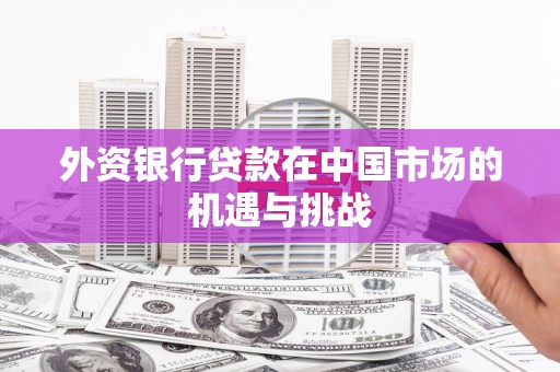 平陆外资银行贷款在中国市场的机遇与挑战