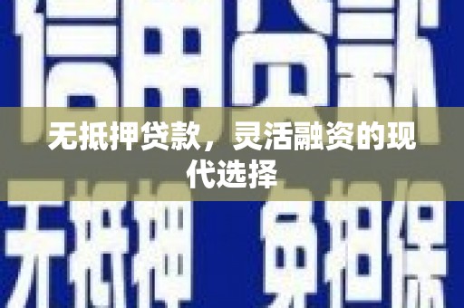 平陆无抵押贷款，灵活融资的现代选择