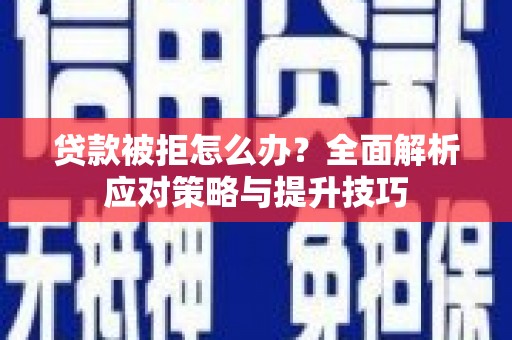 平陆贷款被拒怎么办？全面解析应对策略与提升技巧