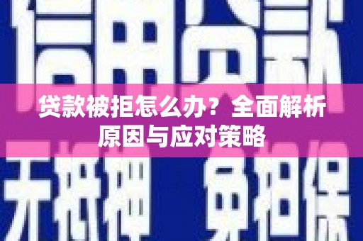 平陆贷款被拒怎么办？全面解析原因与应对策略