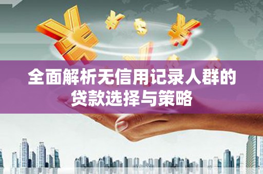 平陆全面解析无信用记录人群的贷款选择与策略